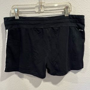 Adidas climalite black shorts with white stripes size XL